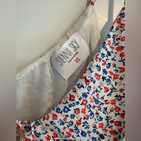 Sienna Sky Floral Spaghetti Strap Button Up Midi Dress - Picture 5 of 6